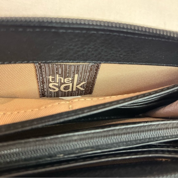 The Sak Embossed Black Leather Large Wallet - Picture 7 of 11